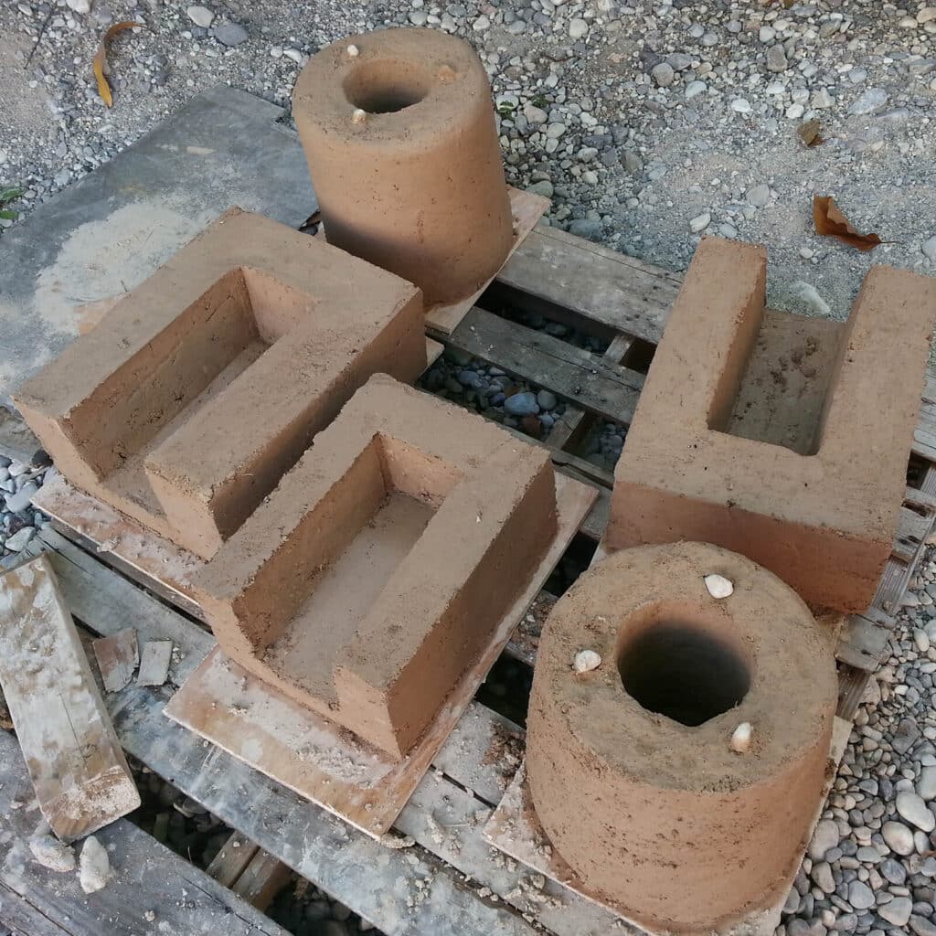 RAB_GALLERY Clay formed into stove parts